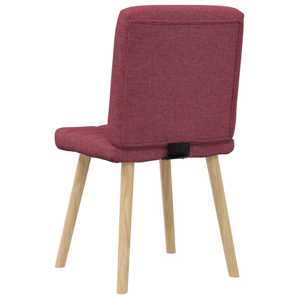 Spisestuestole 4 stk. Vinrødt stof