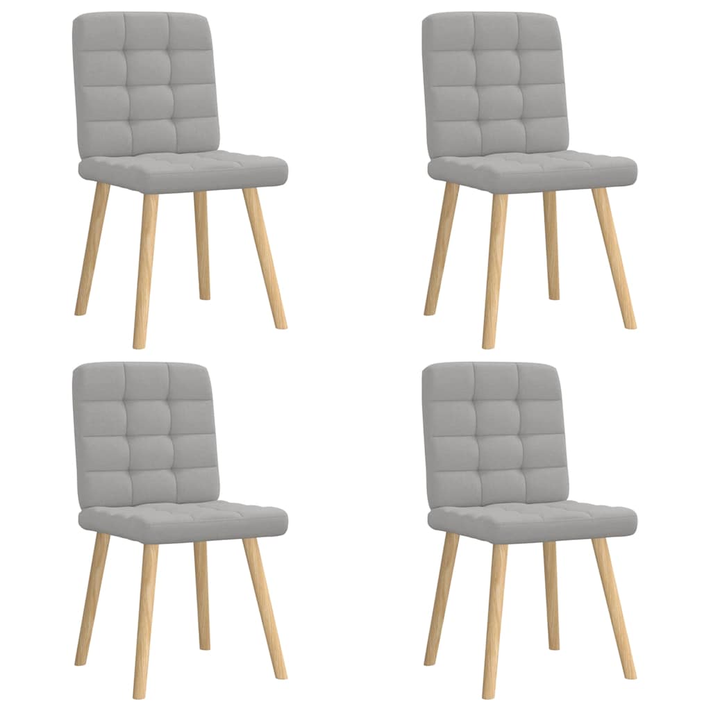 Spisestuestole 4 stk Cloud Grey Stof