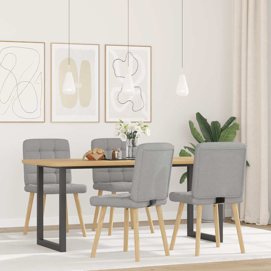 Spisestuestole 4 stk Cloud Grey Stof