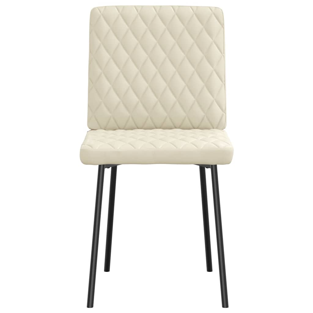 Spisestuestole 4 stk. Creme imiteret læder