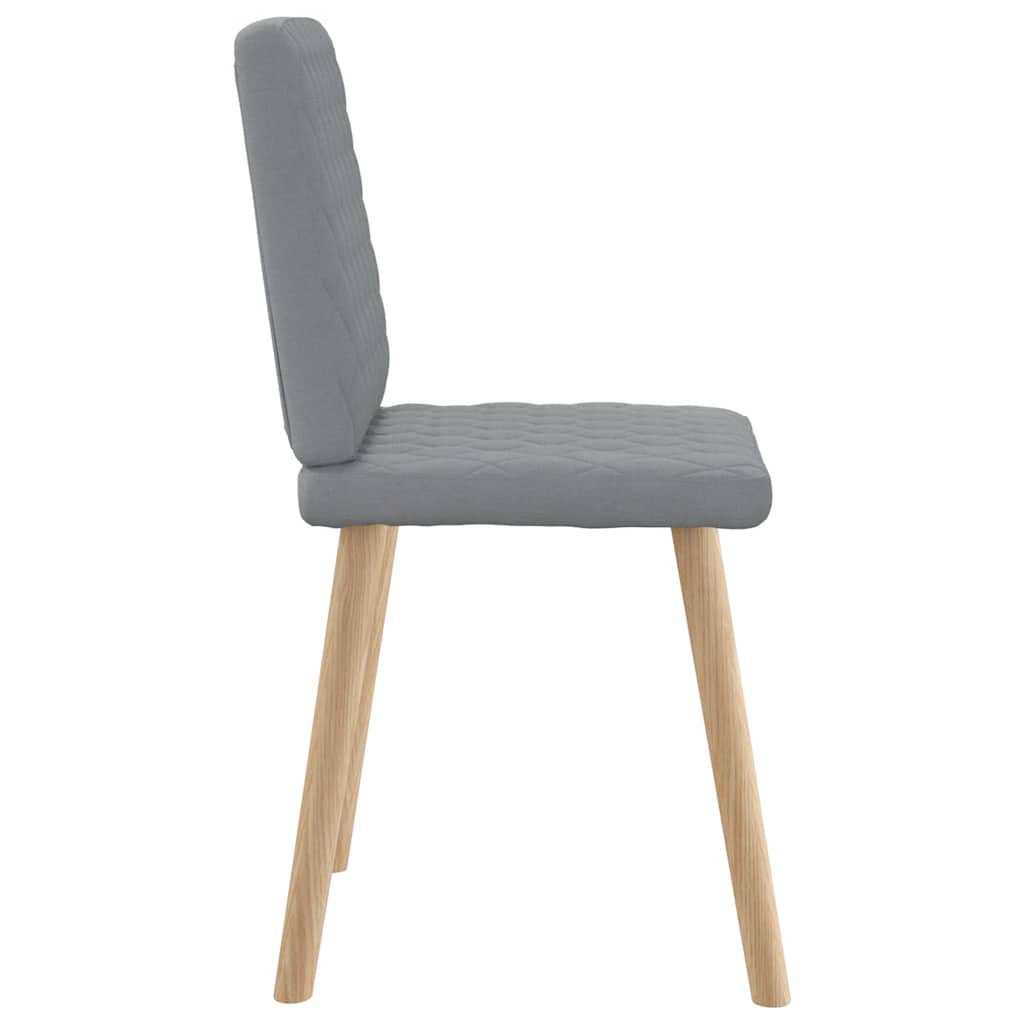 Spisestuestole 4 stk. Lysegrå Stof