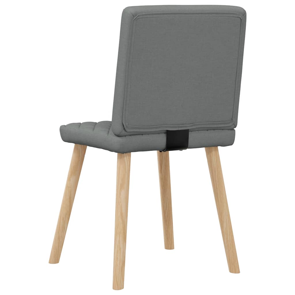 Spisestuestole 4 stk Mørkegrå Stof