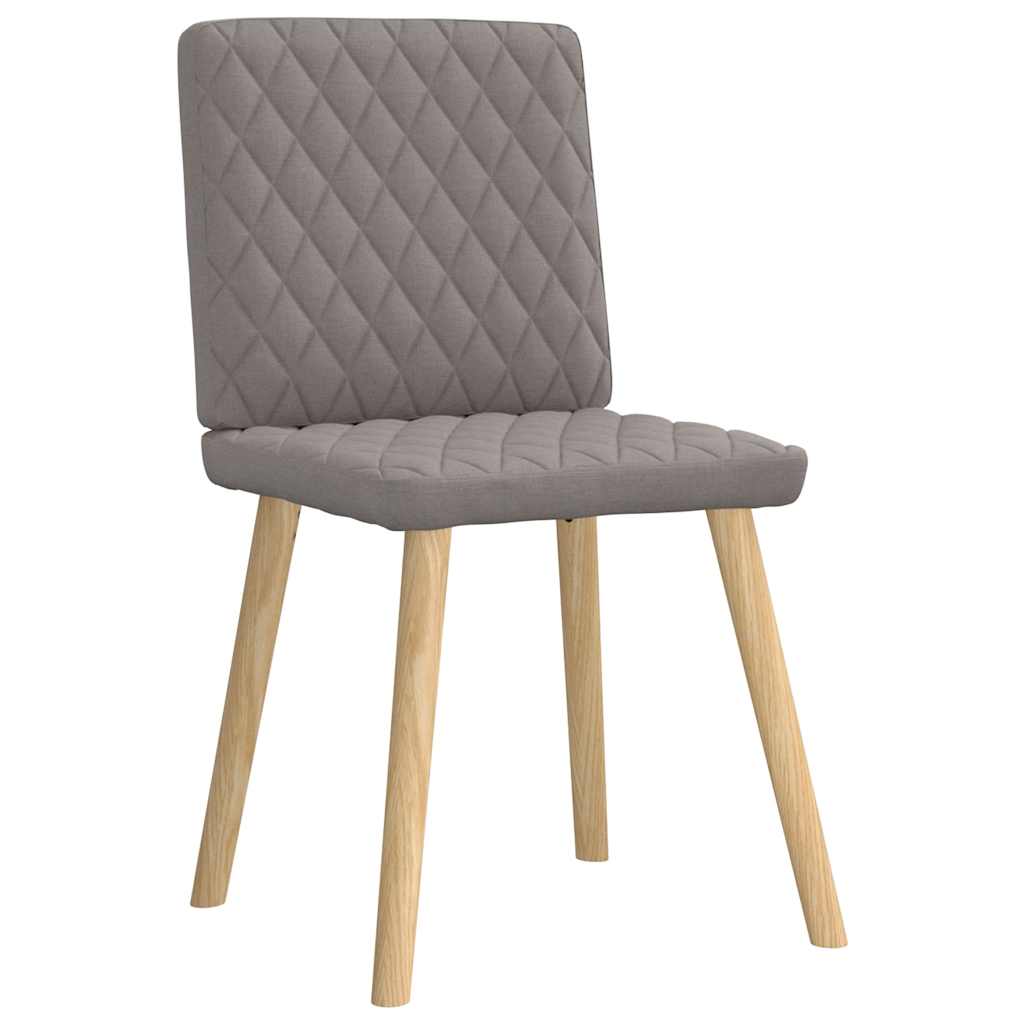 Spisestuestole 4 stk Taupe Stof