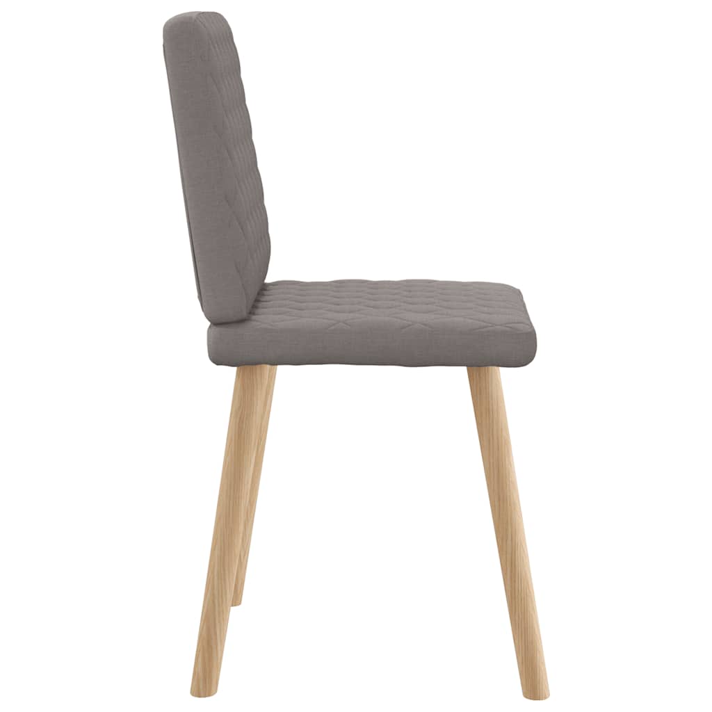 Spisestuestole 4 stk Taupe Stof