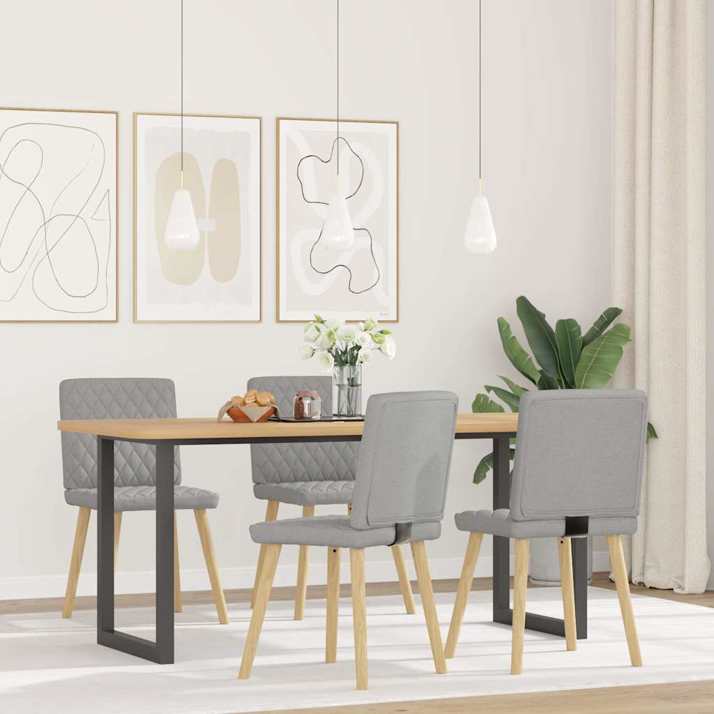 Spisestuestole 4 stk Cloud Grey Stof