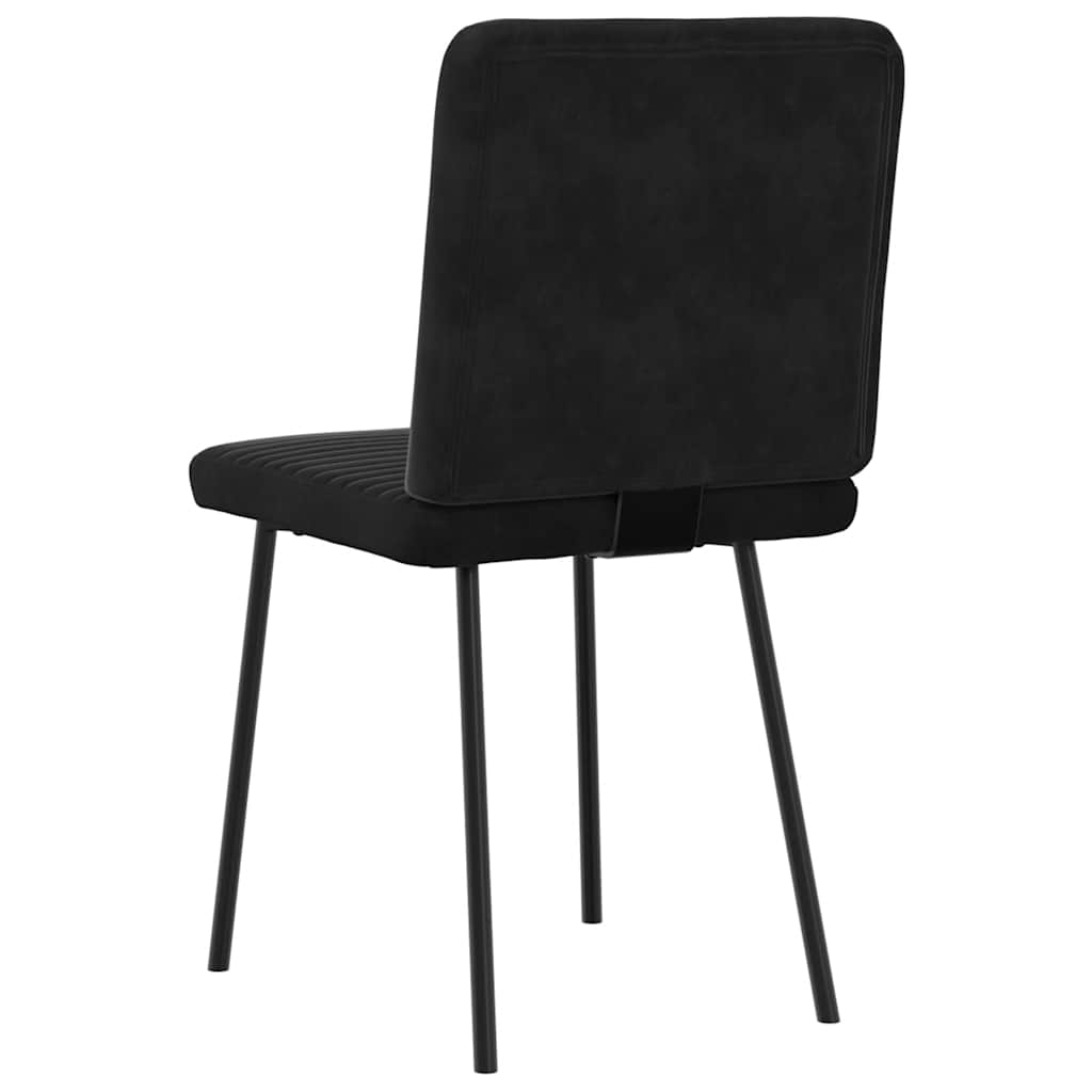 Spisestuestole 4 stk. Sort fløjl
