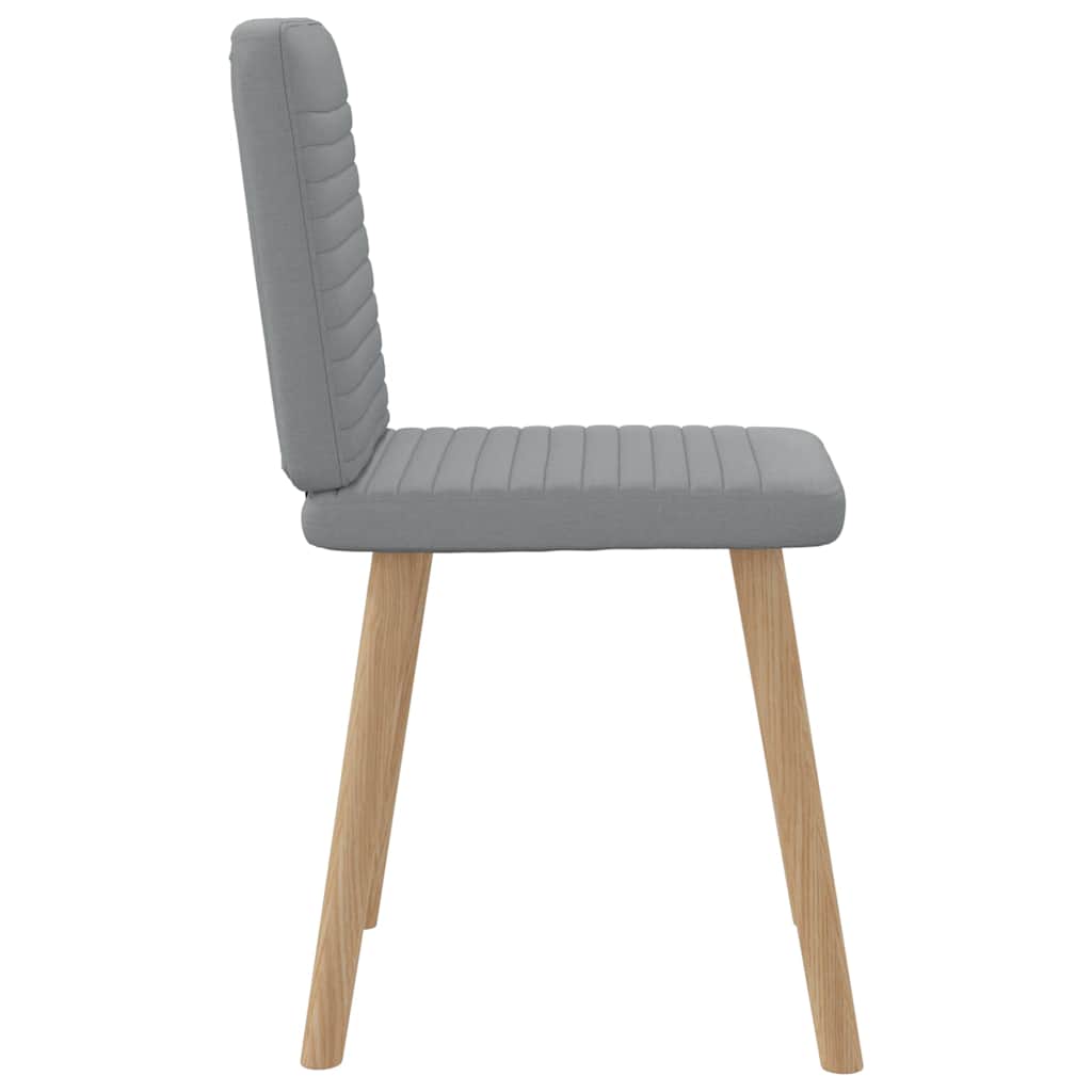 Spisestuestole 4 stk. Lysegrå Stof
