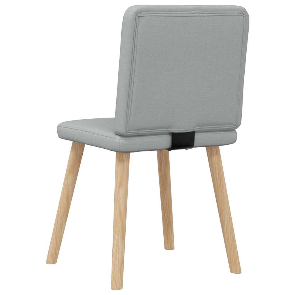 Spisestuestole 4 stk. Lysegrå Stof