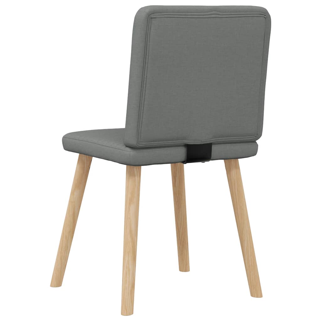 Spisestuestole 4 stk Mørkegrå Stof