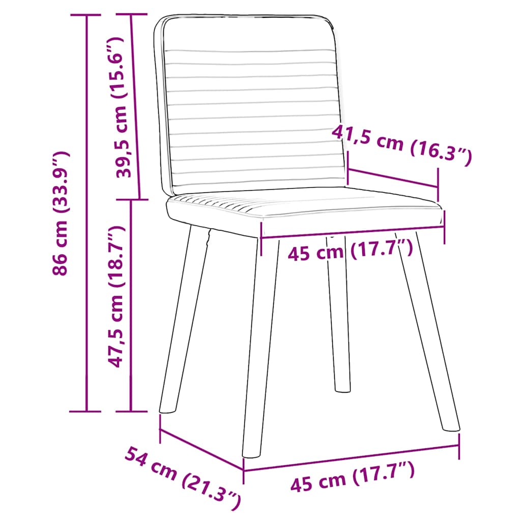 Spisestuestole 4 stk. Sort stof
