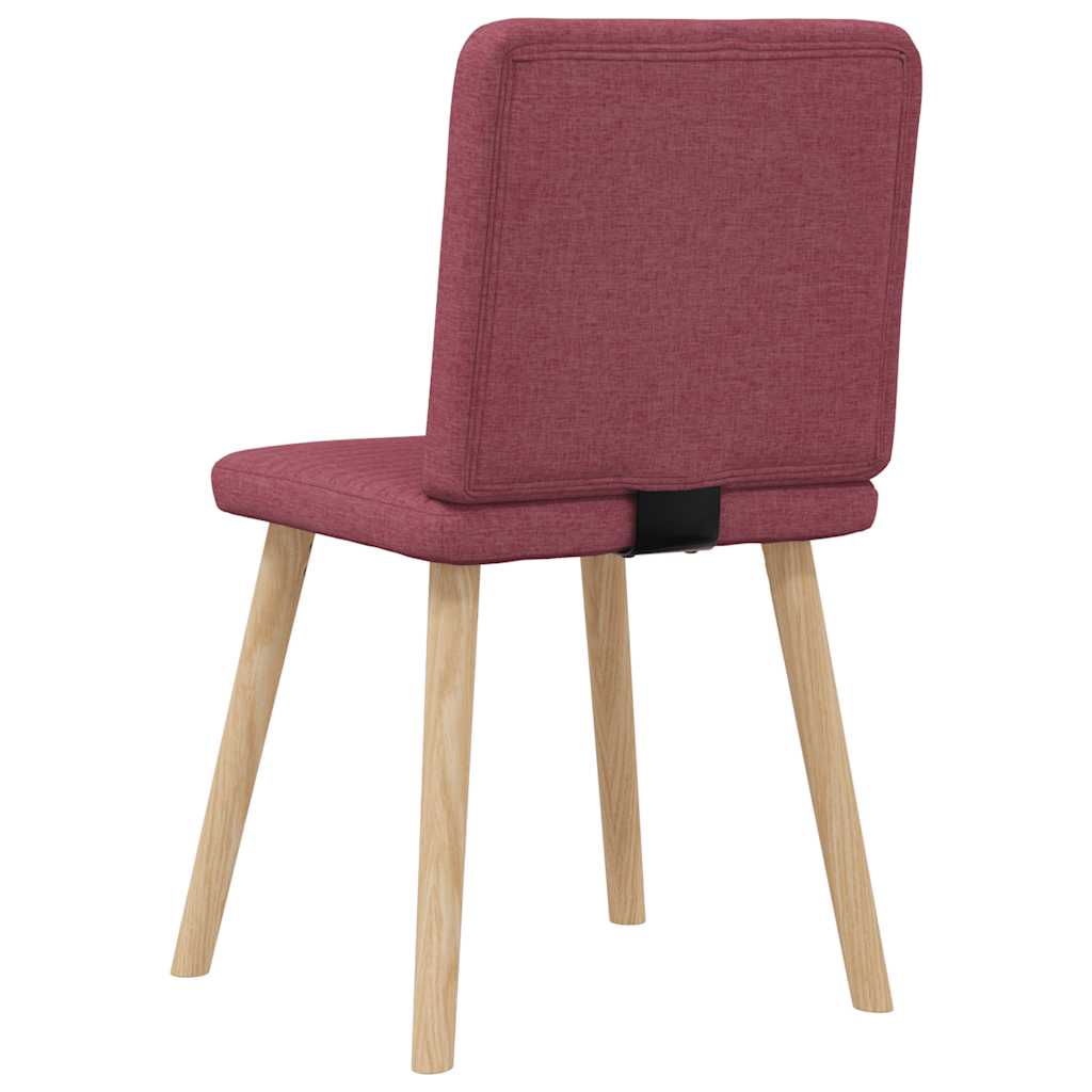 Spisestuestole 4 stk. Vinrødt stof