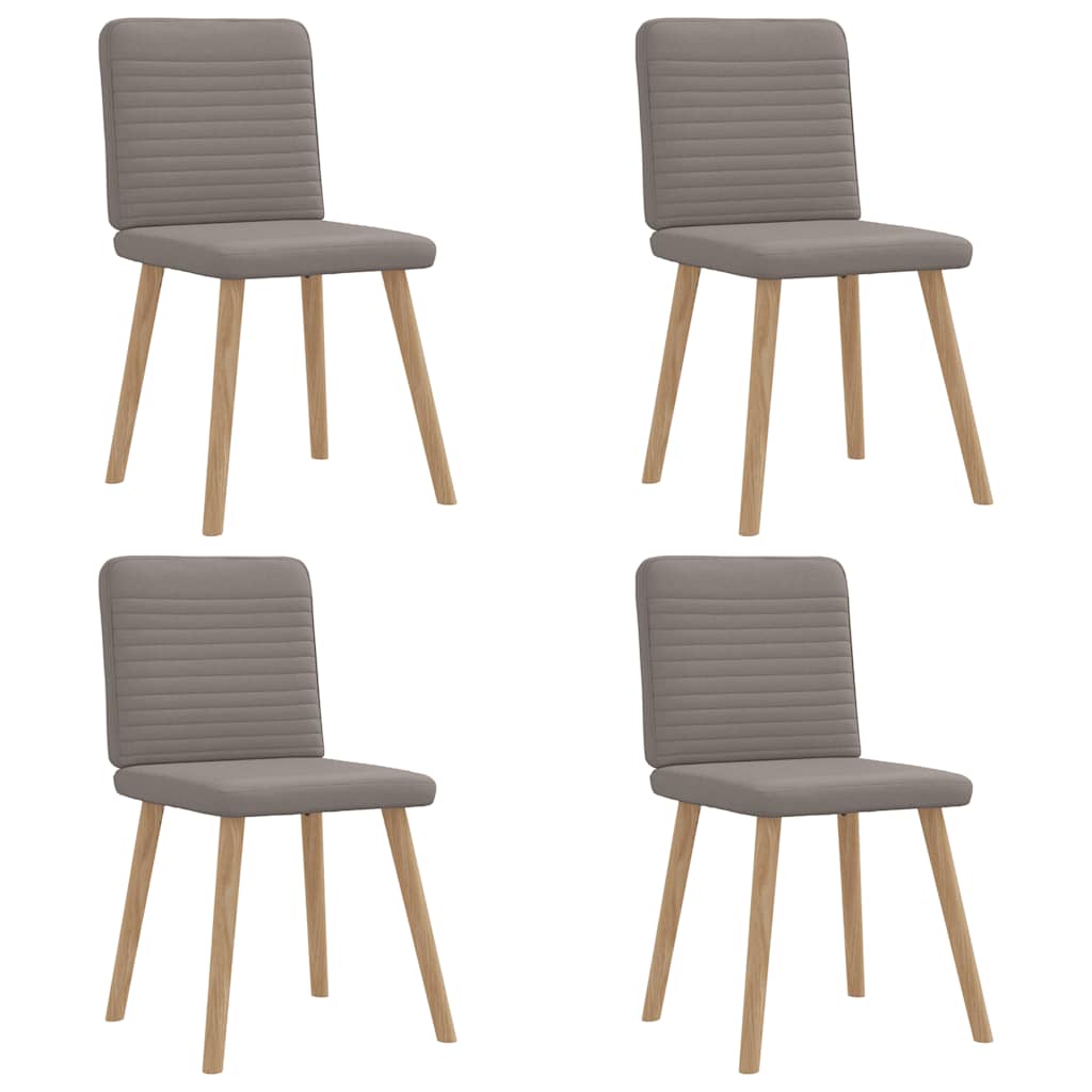 Spisestuestole 4 stk Taupe Stof