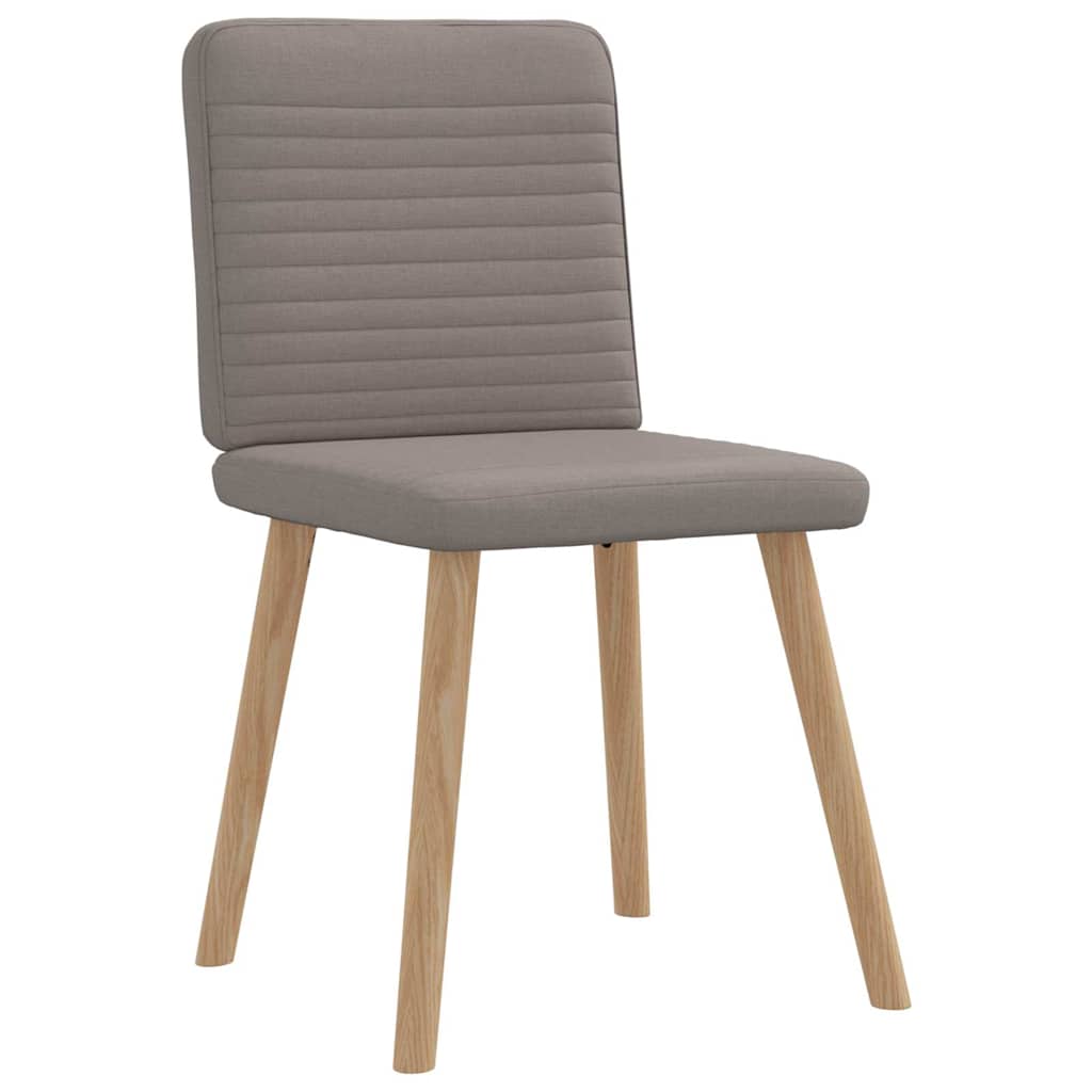 Spisestuestole 4 stk Taupe Stof