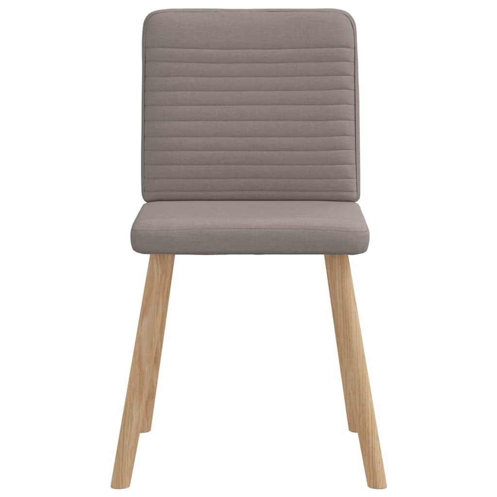 Spisestuestole 4 stk Taupe Stof