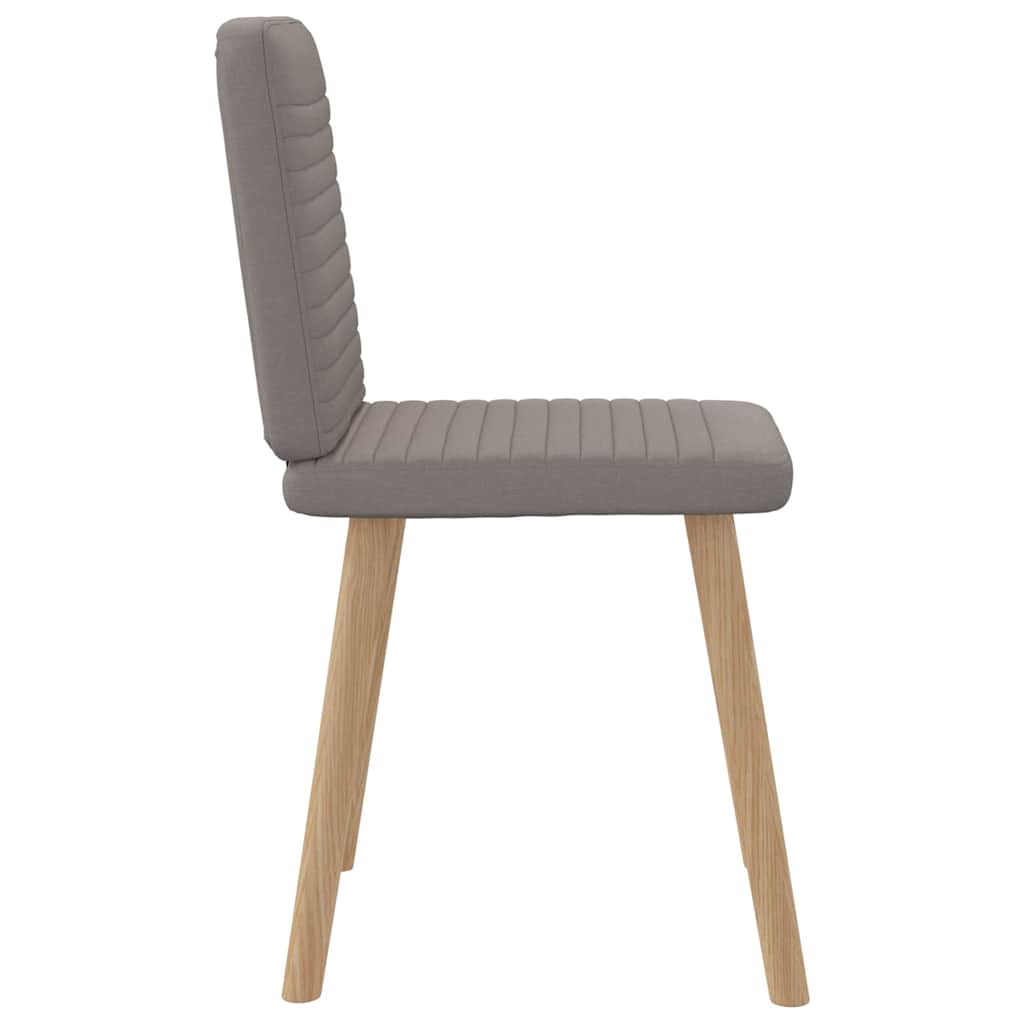 Spisestuestole 4 stk Taupe Stof