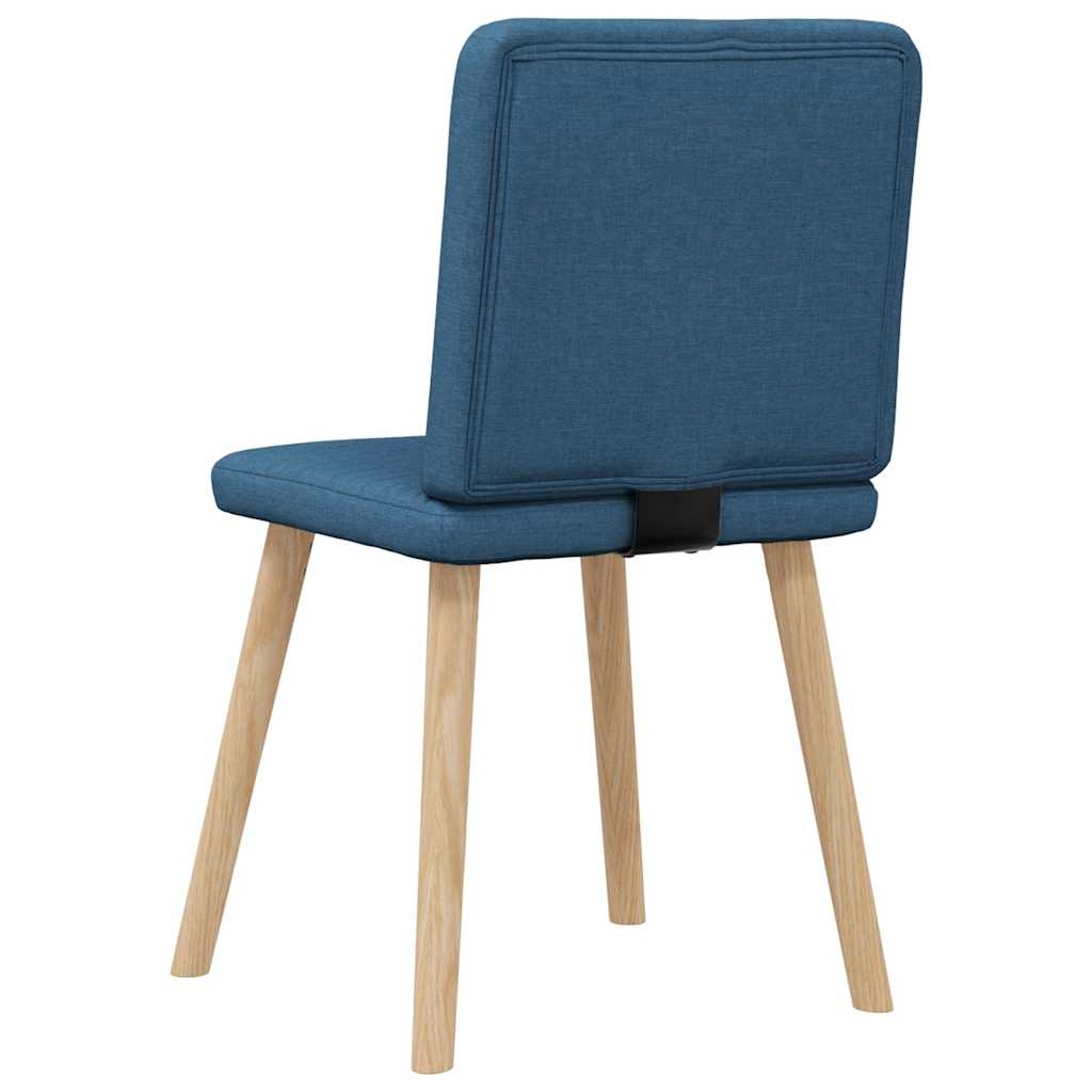 Spisestuestole 4 stk. Blåt stof