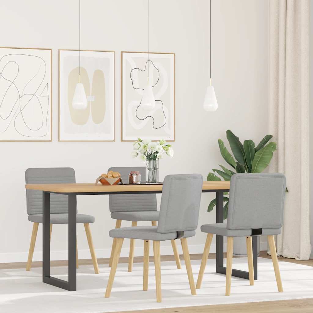 Spisestuestole 4 stk Cloud Grey Stof
