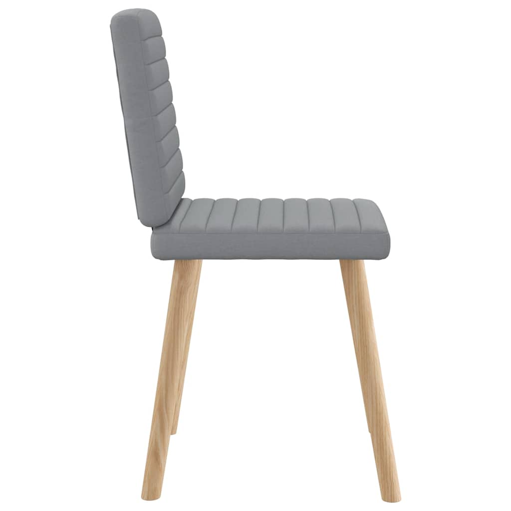 Spisestuestole 4 stk. Lysegrå Stof