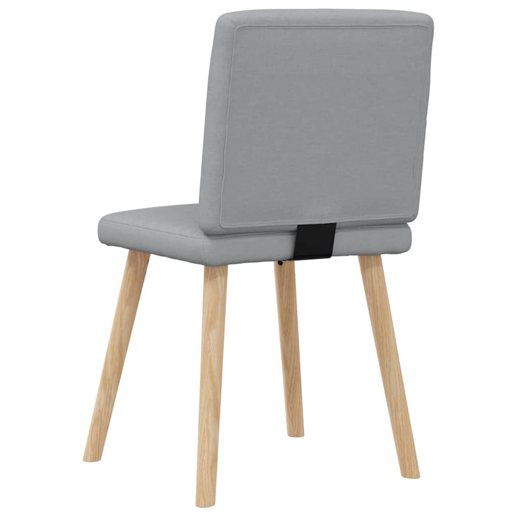 Spisestuestole 4 stk. Lysegrå Stof