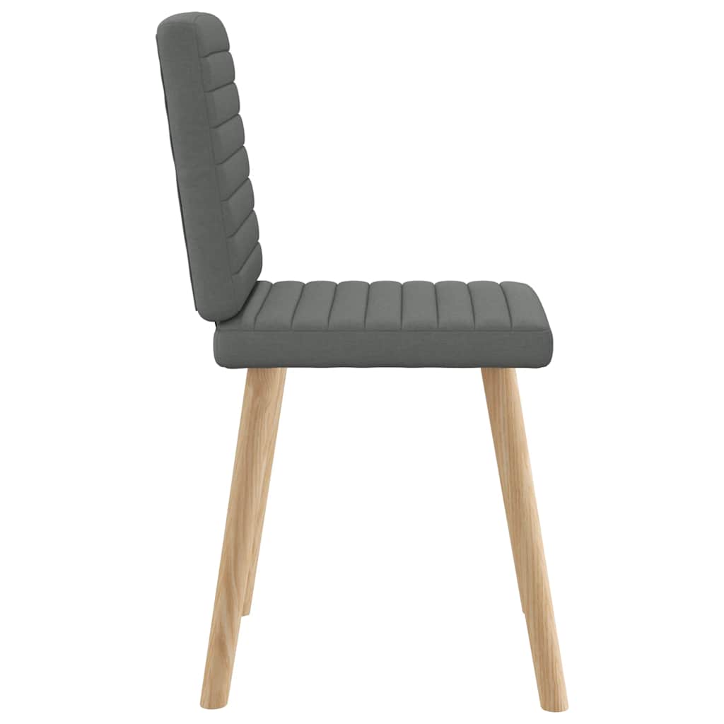 Spisestuestole 4 stk Mørkegrå Stof