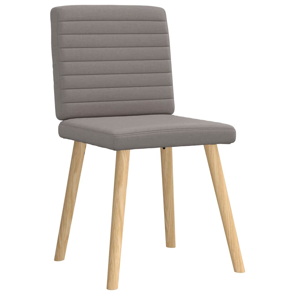 Spisestuestole 4 stk Taupe Stof