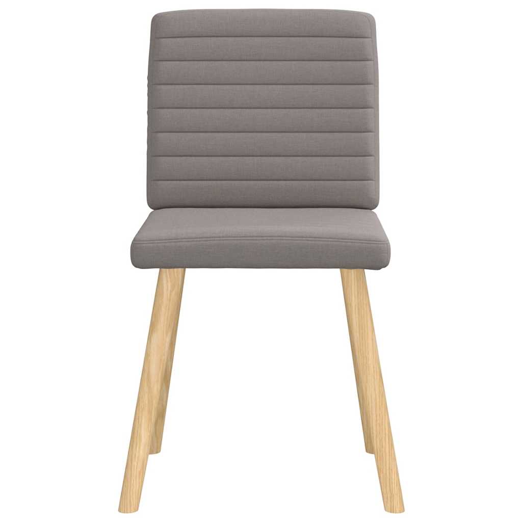 Spisestuestole 4 stk Taupe Stof