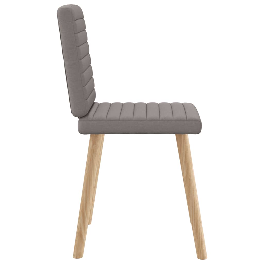Spisestuestole 4 stk Taupe Stof
