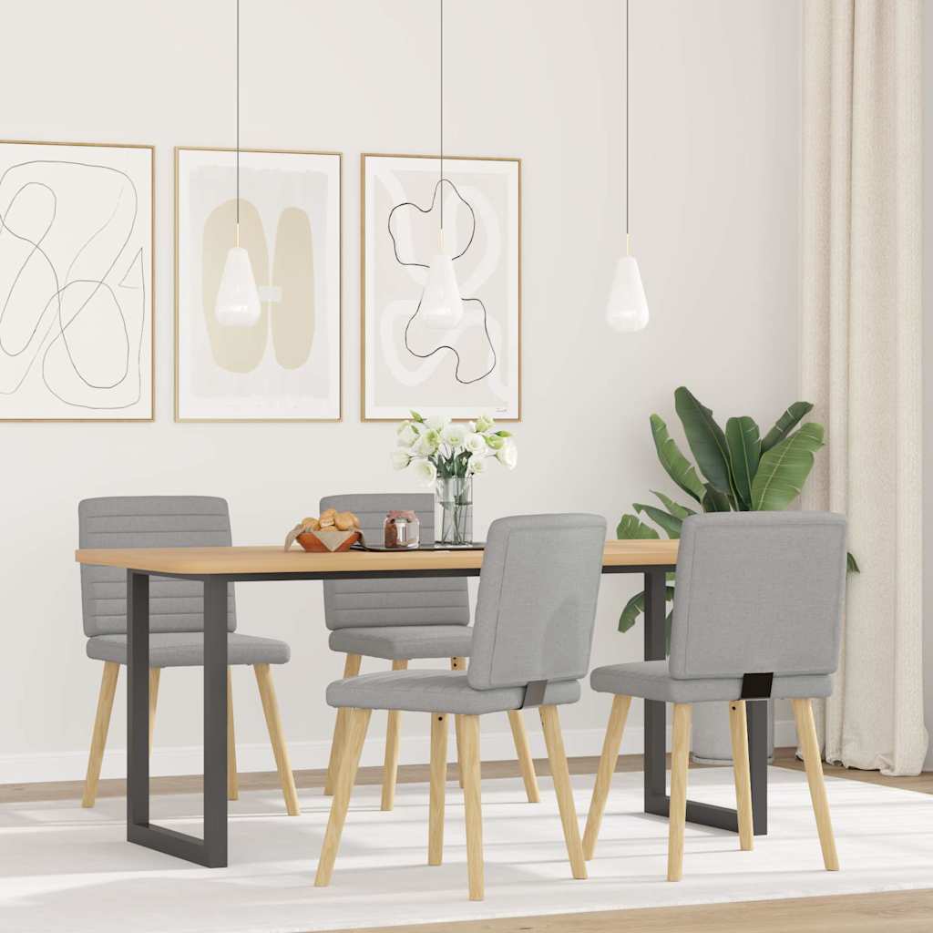 Spisestuestole 4 stk Cloud Grey Stof