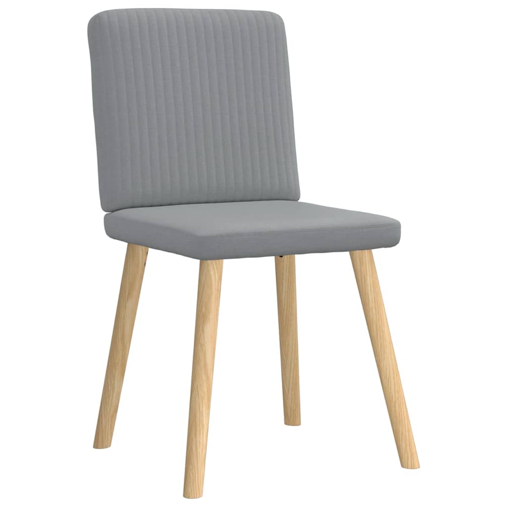 Spisestuestole 4 stk. Lysegrå Stof