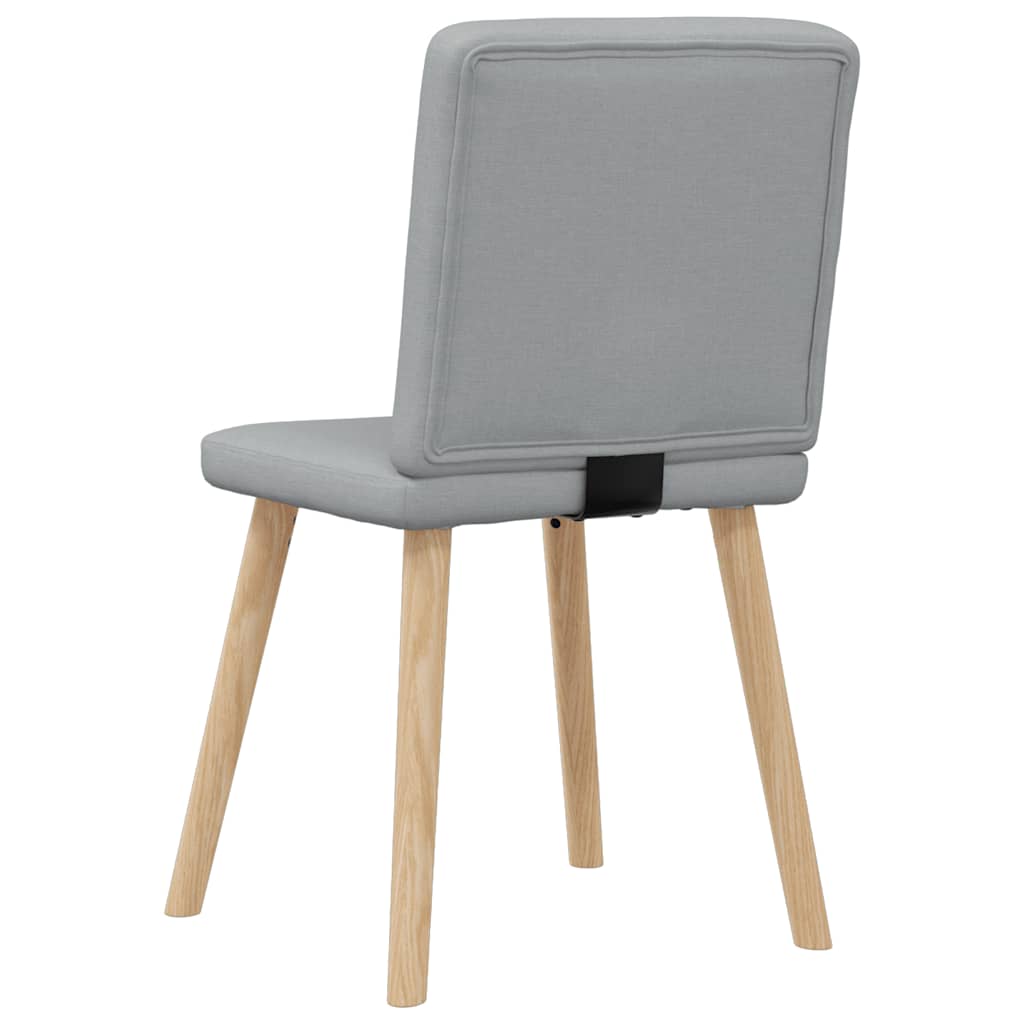 Spisestuestole 4 stk. Lysegrå Stof