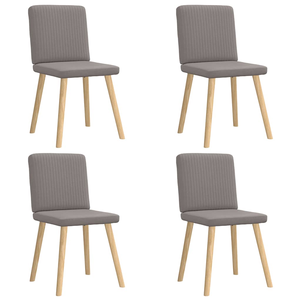 Spisestuestole 4 stk Taupe Stof