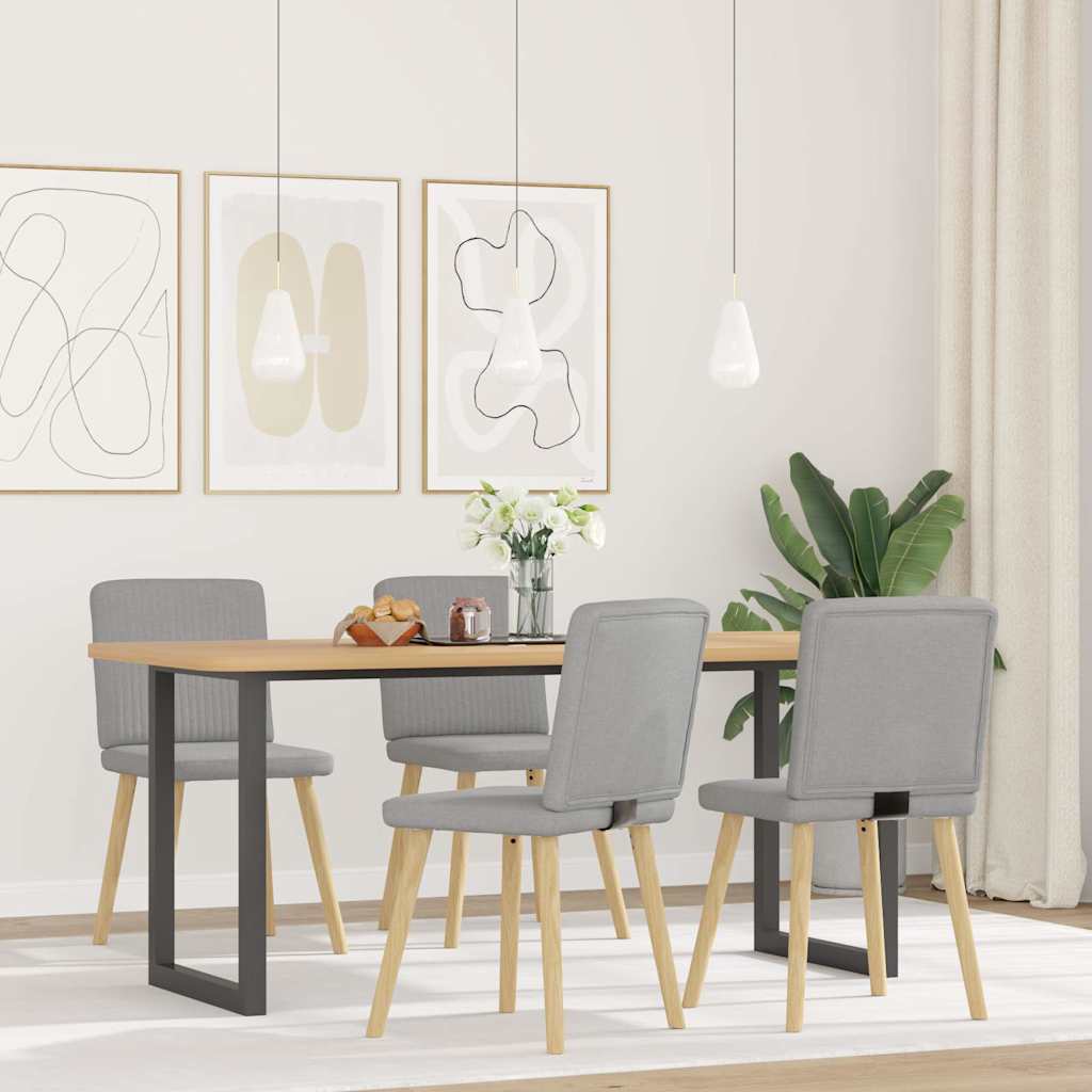 Spisestuestole 4 stk Cloud Grey Stof