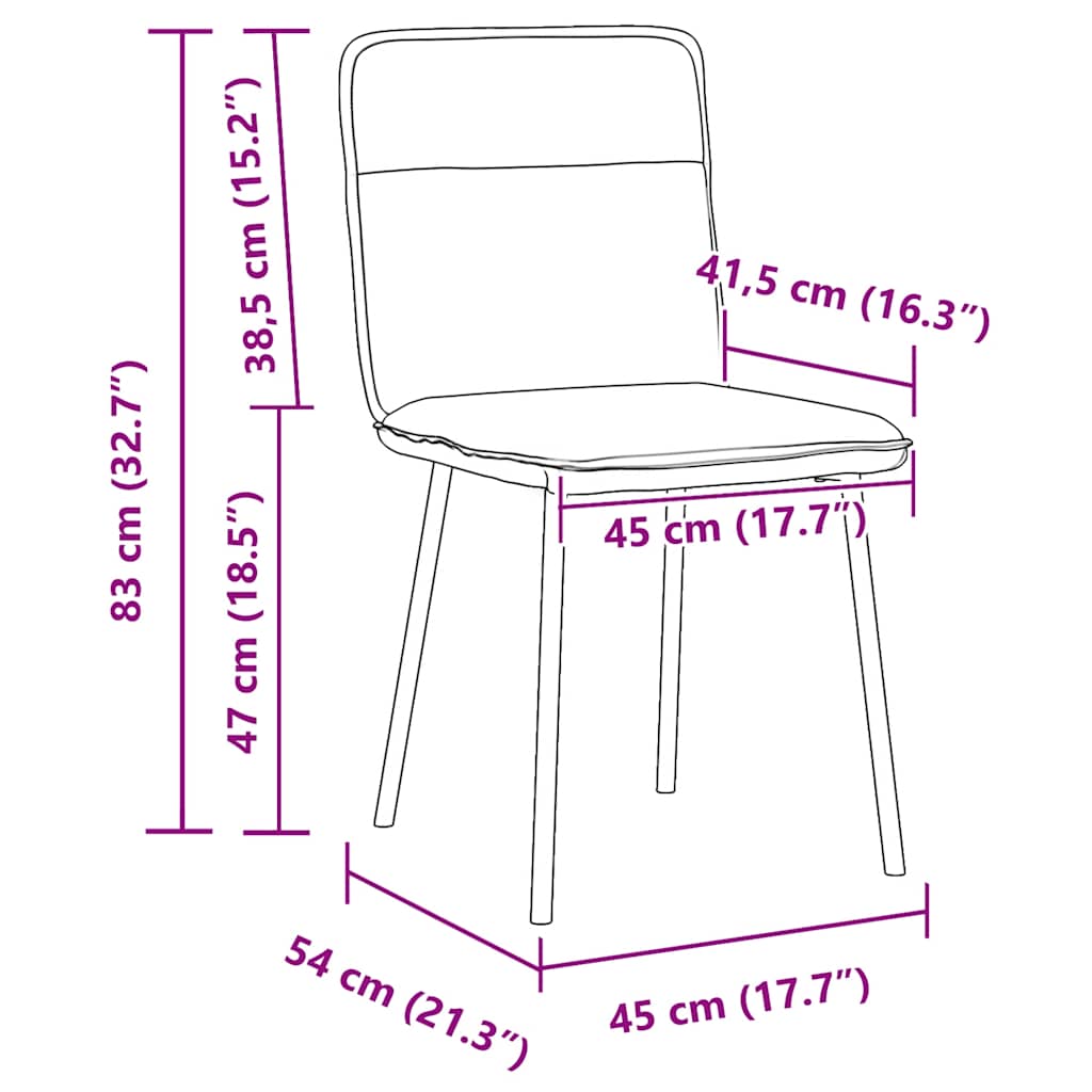 Spisestuestole 4 stk. Gul fløjl