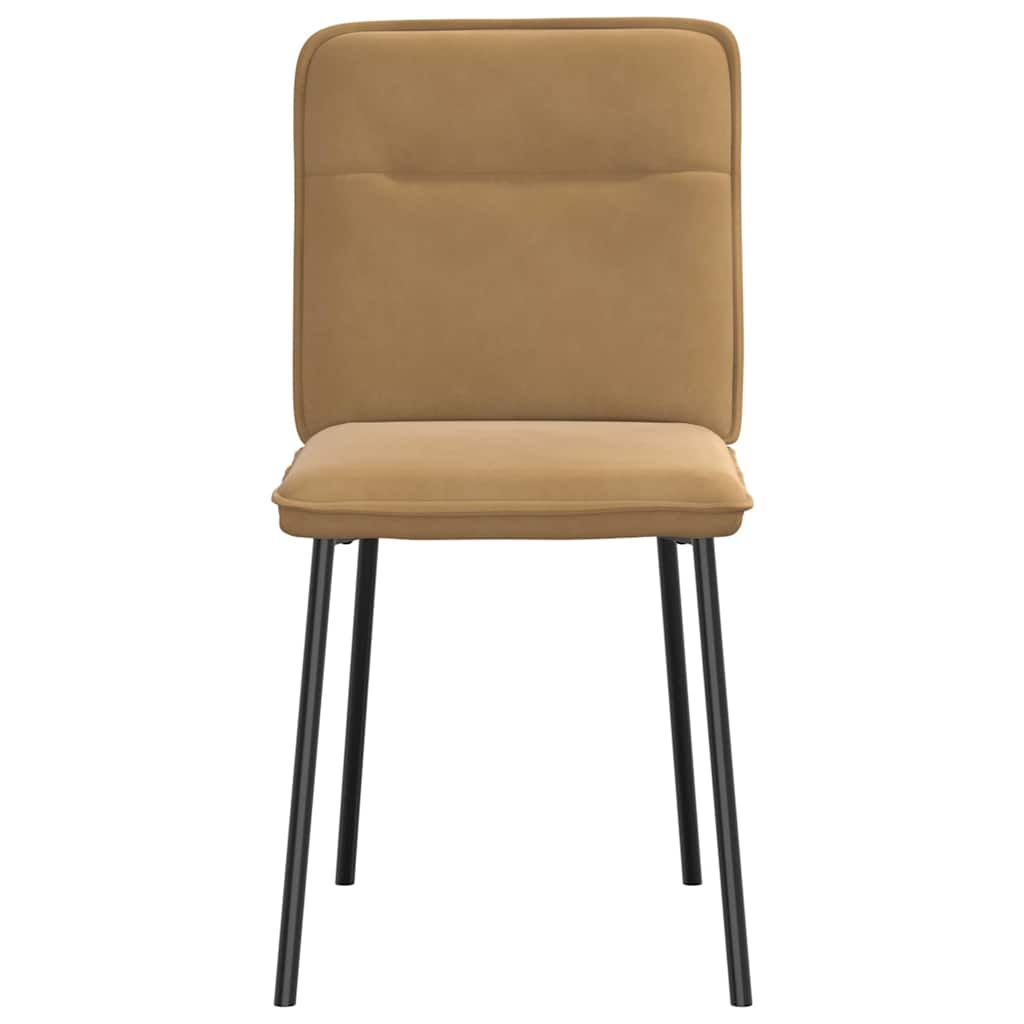 Spisestuestole 4 stk Brown Velvet
