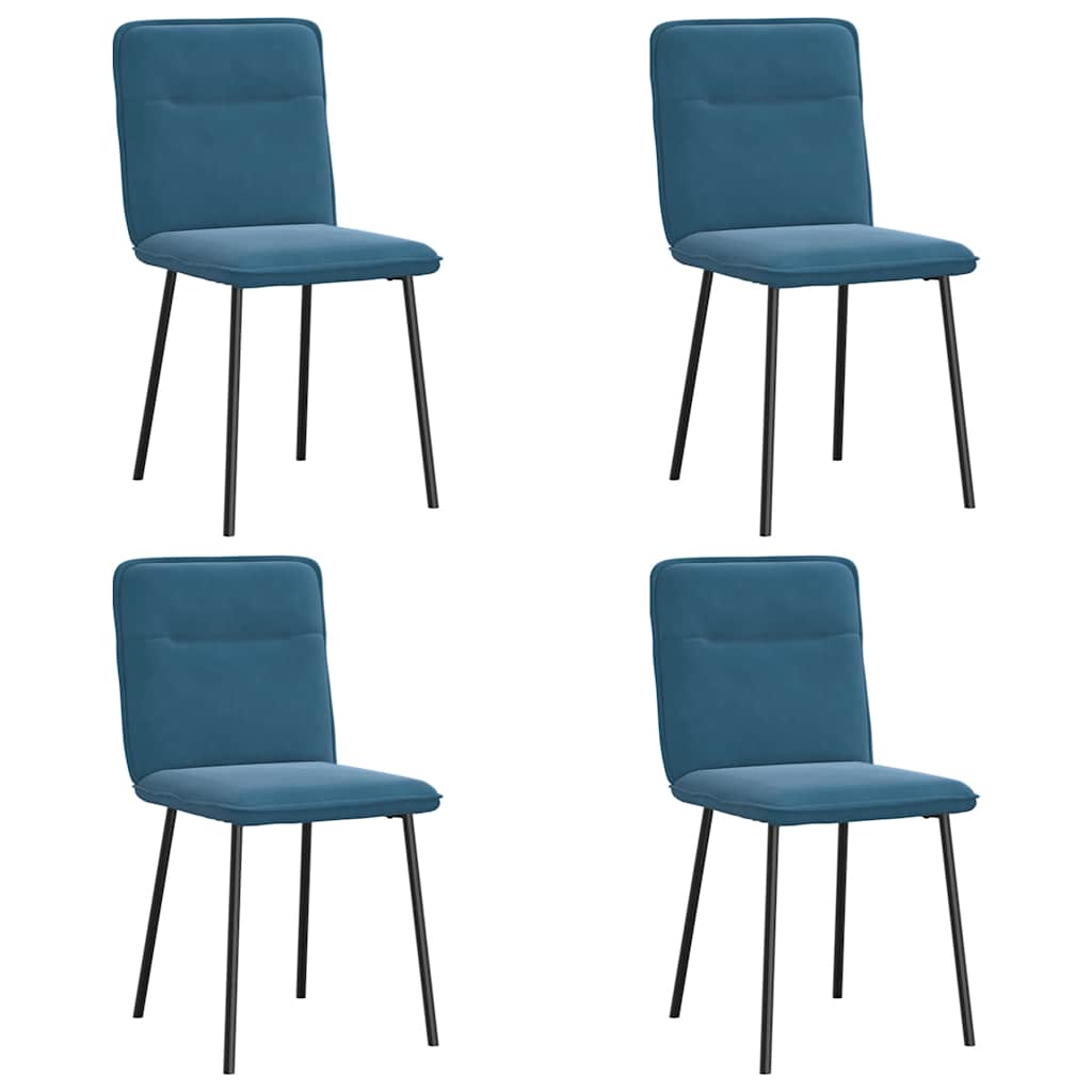 Spisestuestole 4 stk. Blue Velvet