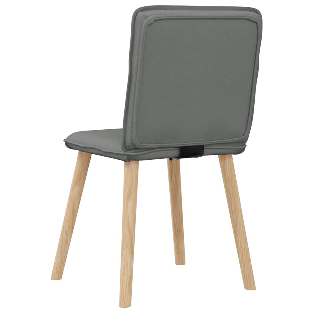 Spisestuestole 4 stk Mørkegrå Stof