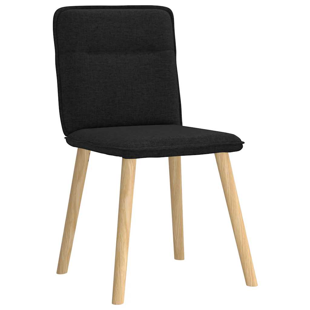 Spisestuestole 4 stk. Sort stof