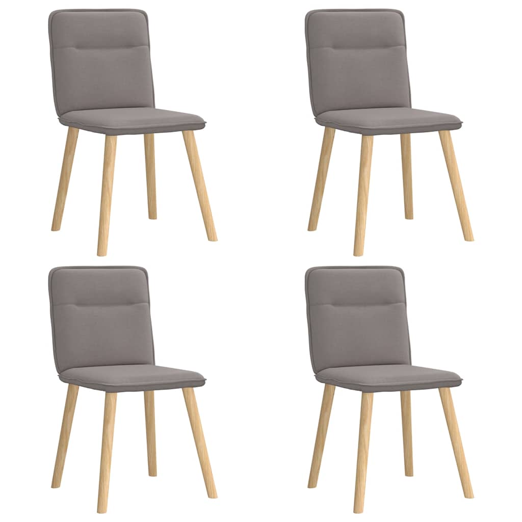 Spisestuestole 4 stk Taupe Stof