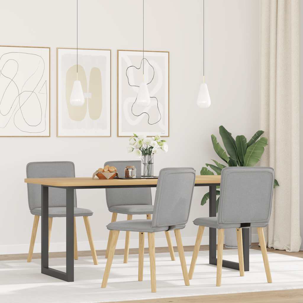 Spisestuestole 4 stk Cloud Grey Stof