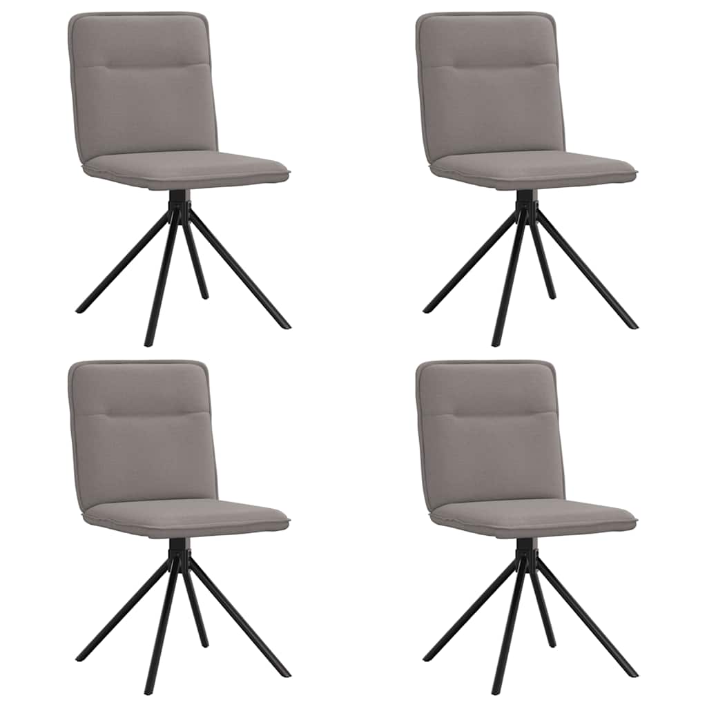 Spisestuestole 4 stk Taupe Stof