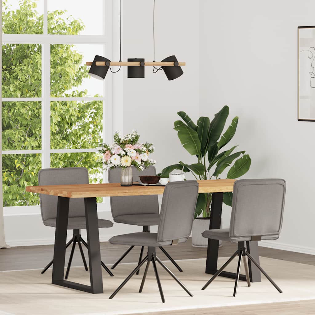 Spisestuestole 4 stk Taupe Stof