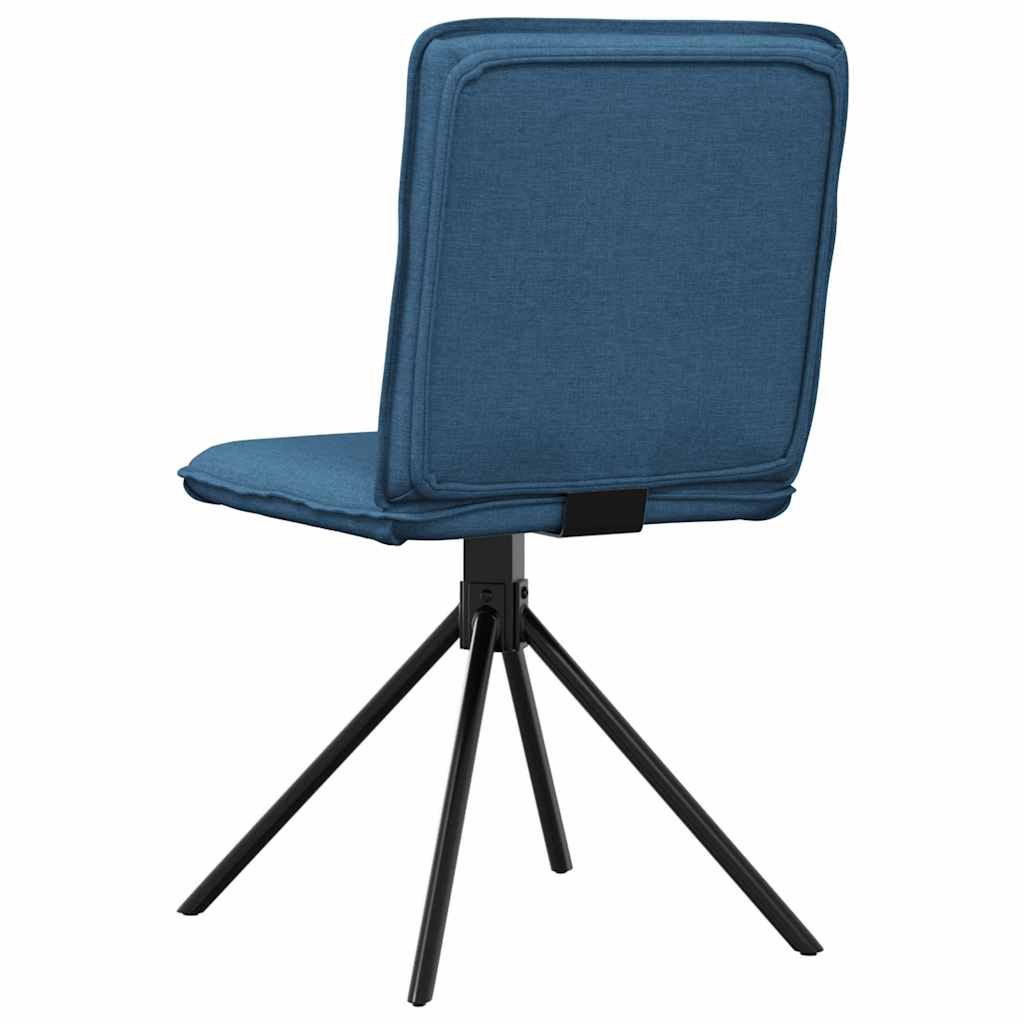 Spisestuestole 4 stk. Blåt stof