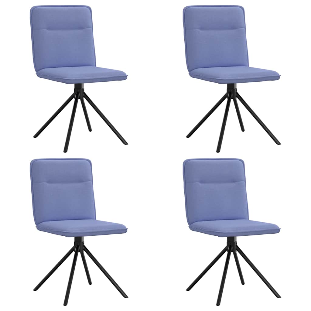 Spisestuestole 4 stk Denim Blå Stof
