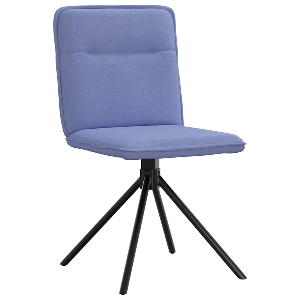 Spisestuestole 4 stk Denim Blå Stof