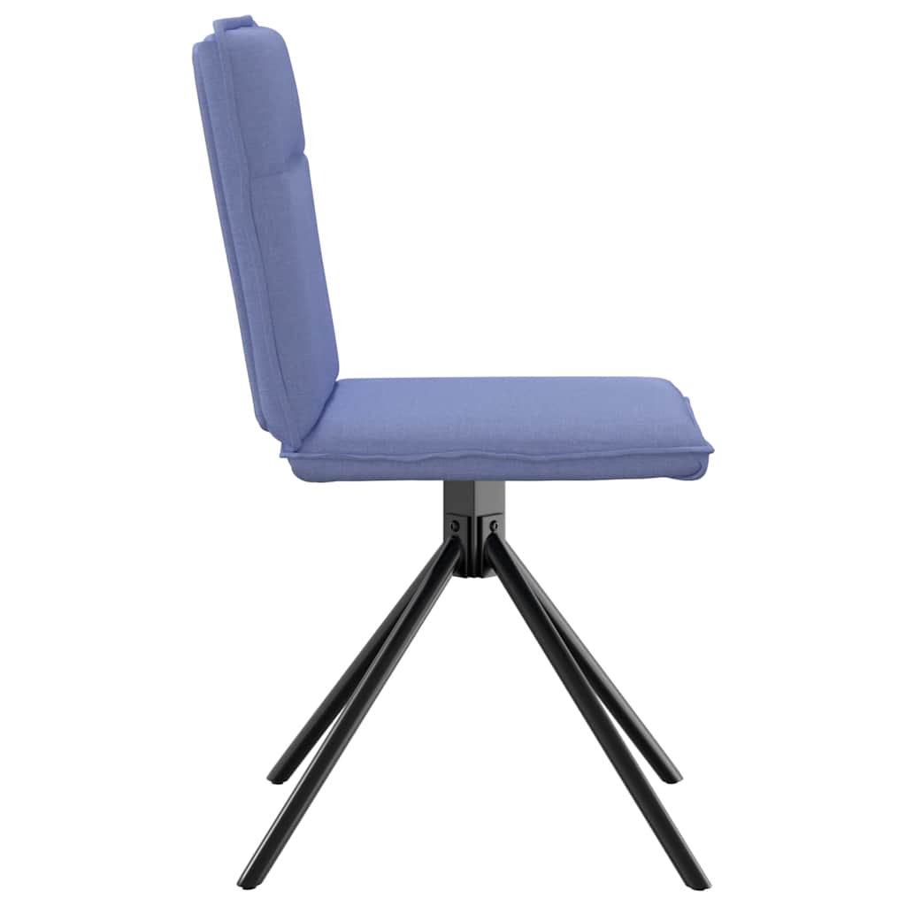 Spisestuestole 4 stk Denim Blå Stof