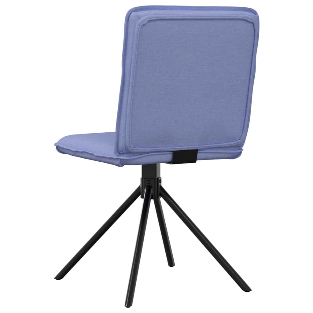 Spisestuestole 4 stk Denim Blå Stof