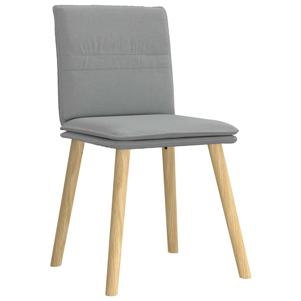 Spisestuestole 4 stk. Lysegrå Stof