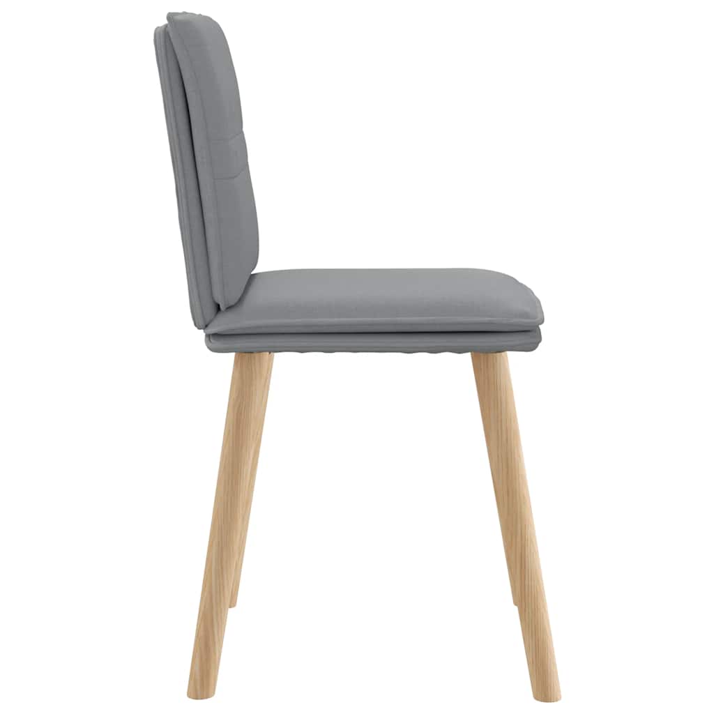 Spisestuestole 4 stk. Lysegrå Stof