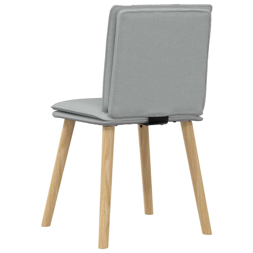 Spisestuestole 4 stk. Lysegrå Stof