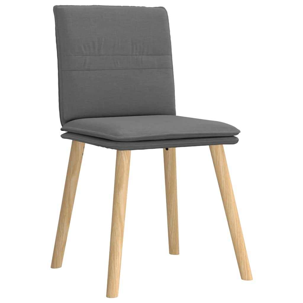 Spisestuestole 4 stk Mørkegrå Stof